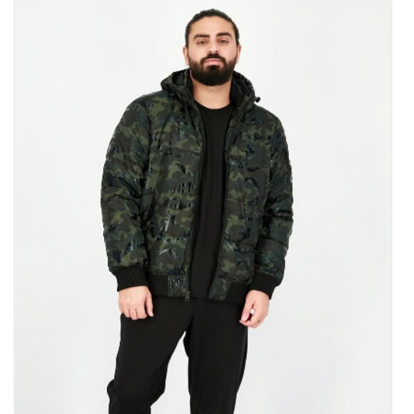 Guess Camouflage Puffer Jacket Size M - Picture 1 of 14